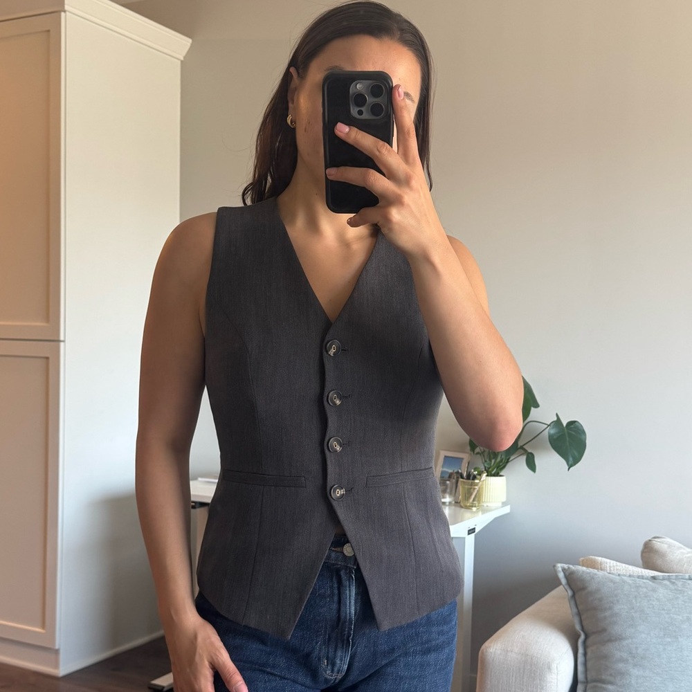 Heartloom Charcoal Gray Tailored Vest